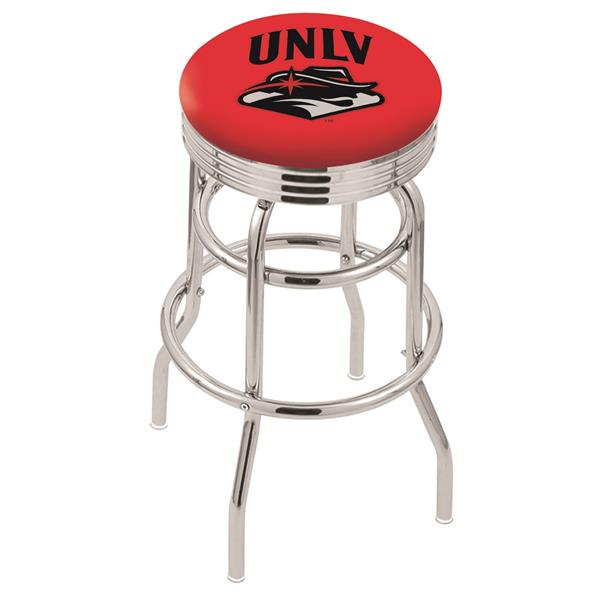 L7C3C UNLV 30-Inch Double-Ring Swivel Bar Stool with Chrome Finish 