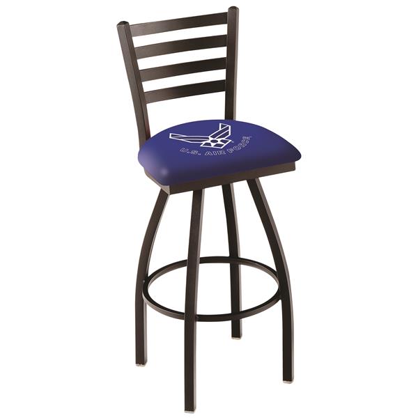 L014 U.S. Air Force 36-Inch Swivel Bar Stool with Black Wrinkle Finish 