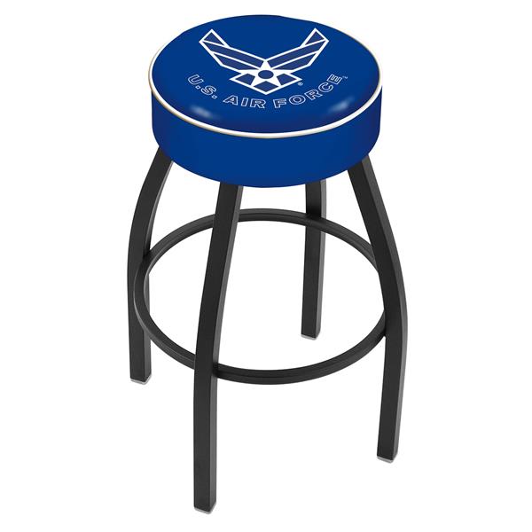 L8B1 U.S. Air Force 30-Inch Swivel Bar Stool with Black Wrinkle Finish 