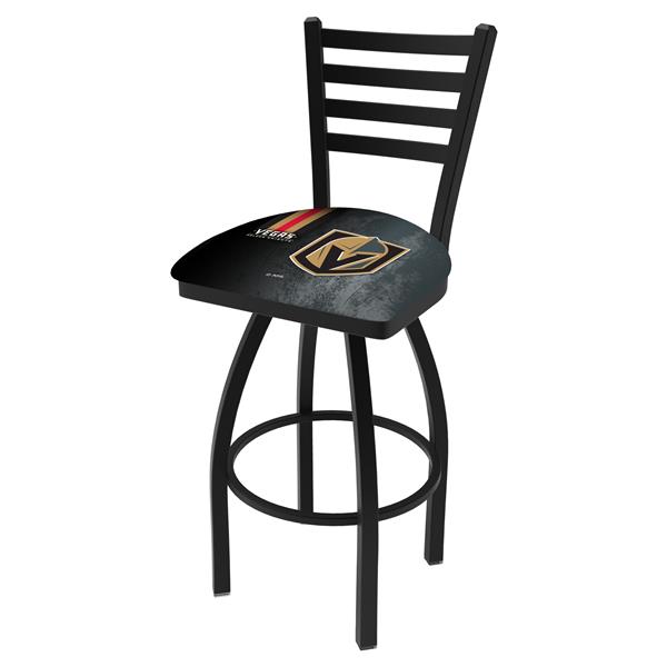 L014-03 Vegas Golden Knights 30-Inch Swivel Bar Stool with Black Wrinkle Finish 