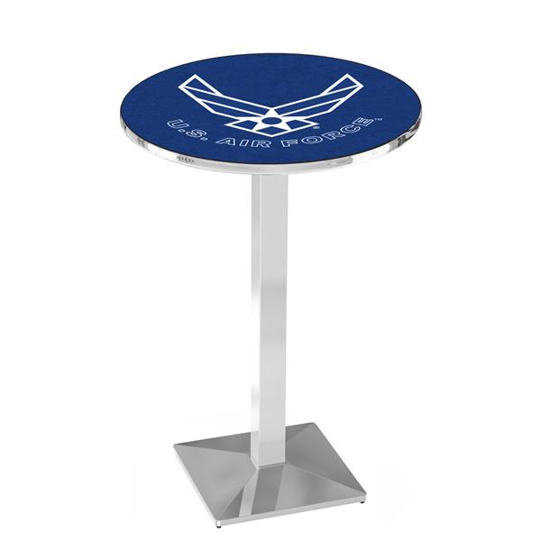 L217 U.S. Air Force 42" Tall Pub Table - Chrome  