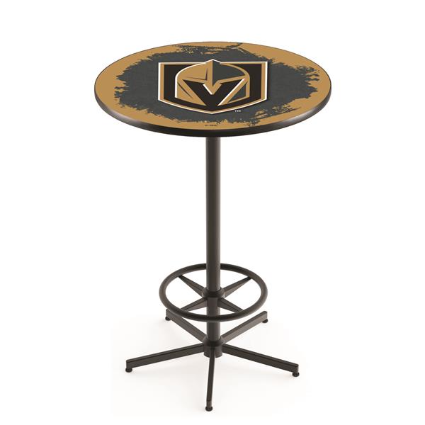 L216-03 Vegas Golden Knights 42" Tall Pub Table - Black Wrinkle  