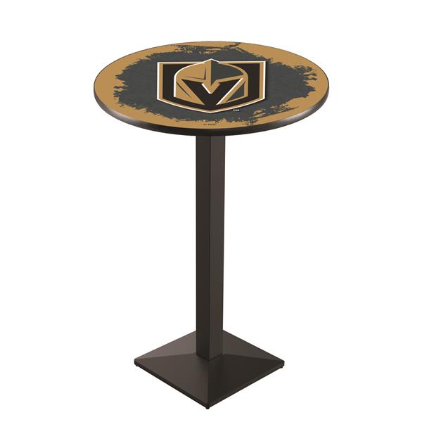 L217-03 Vegas Golden Knights 36" Tall - 36" Top Pub Table - Black Wrinkle  