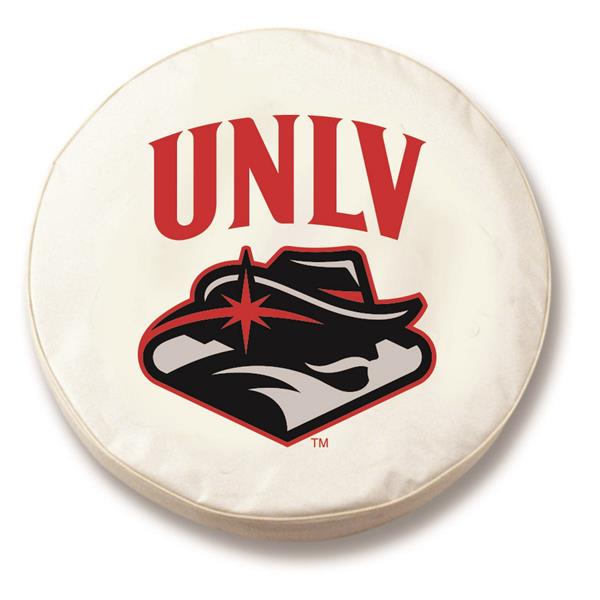 University of Nevada Las Vegas Tire Cover - Size E - 29.75" x 8" White Vinyl 