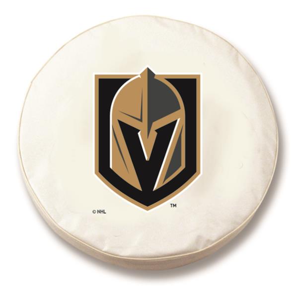 Vegas Golden Knights Tire Cover - Size E - 29.75" x 8" White Vinyl 