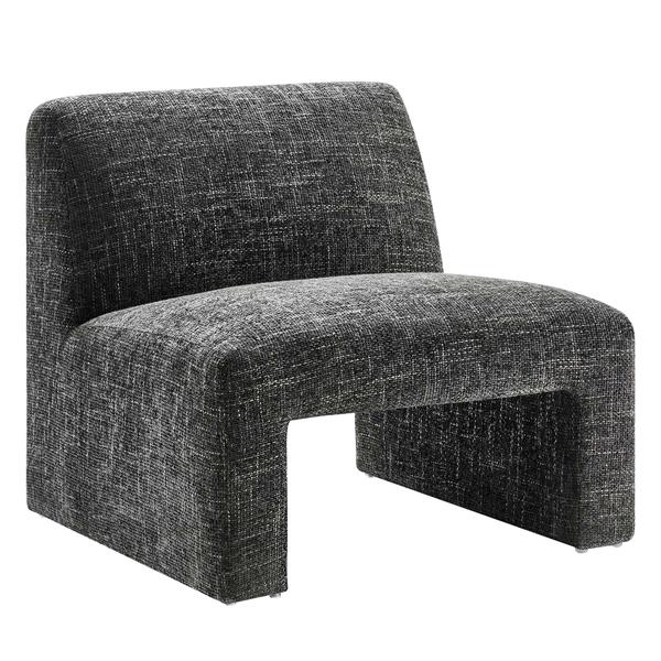 Amita Chenille Upholstered Accent Chair - Carbon Black 